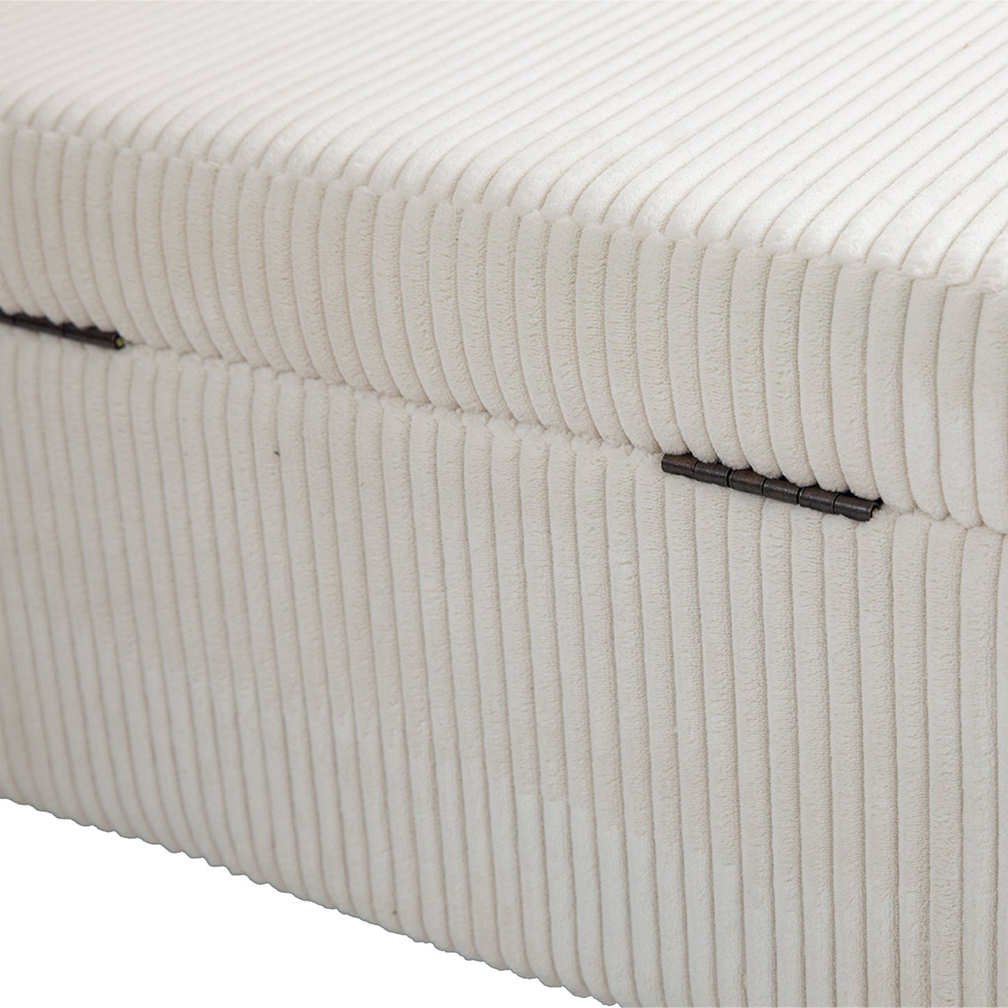 COOLMOR storage Ottoman chair with safety hinge and soft cushion fabric