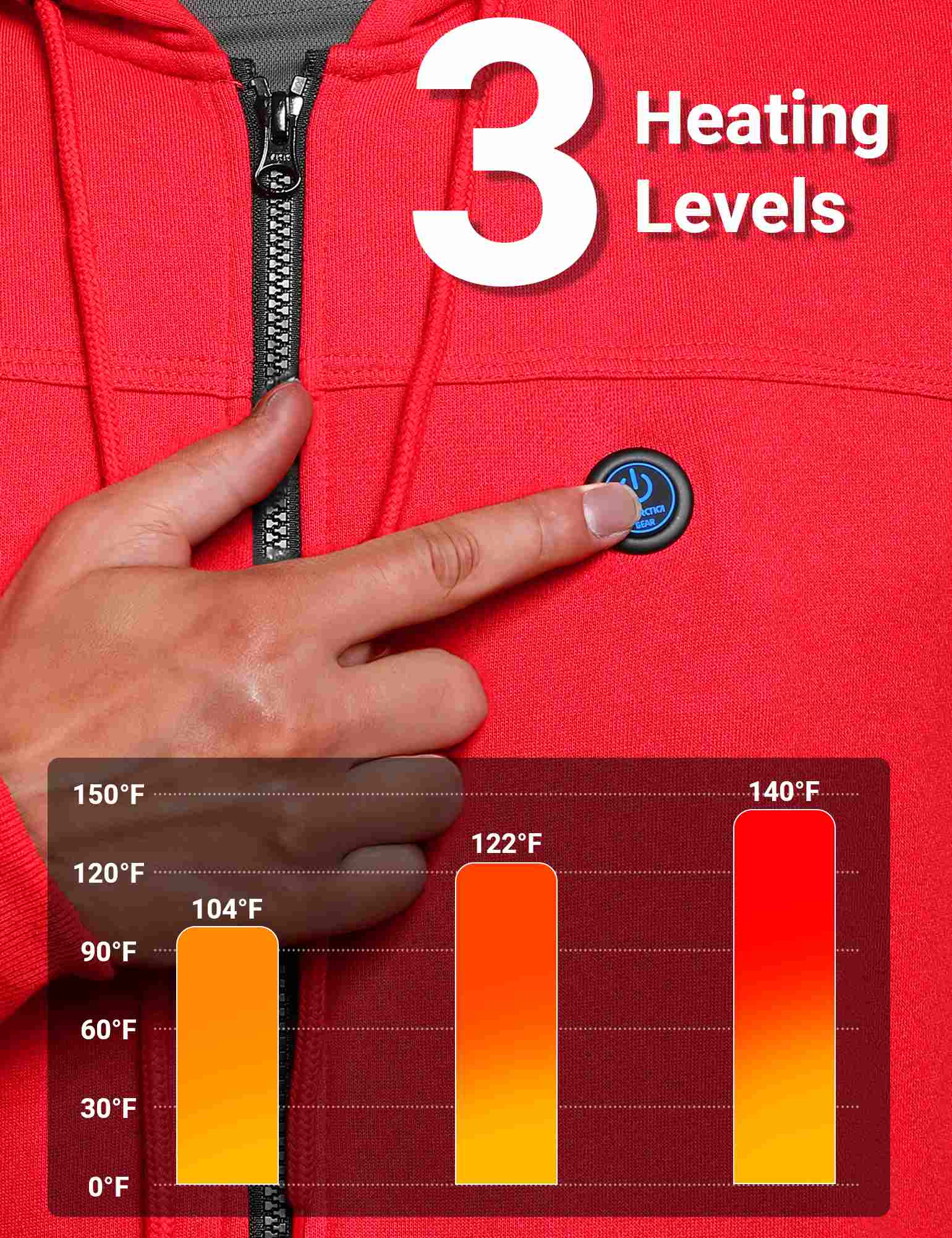 ANTARCTICA GEAR Heated Hoodie Sweater for Women