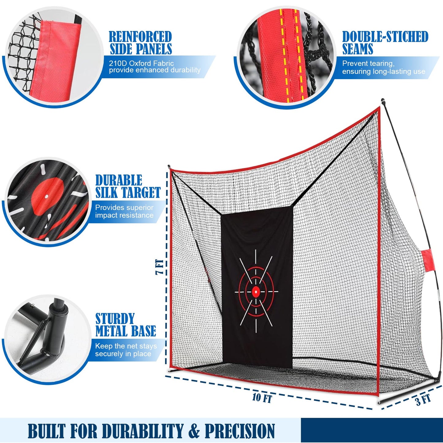 DCUTIE Pro Golf Net for Backyard – Heavy Duty Golf Practice Net