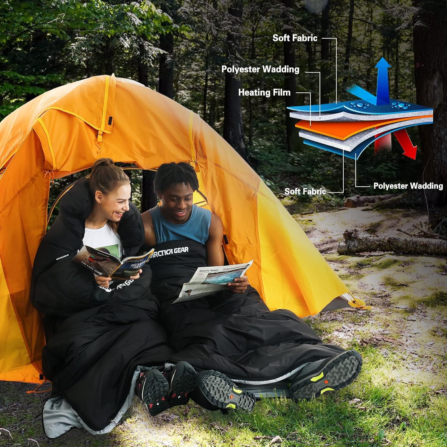 ANTARCTICA GEAR Heated Sleeping Bag for Cold Weather