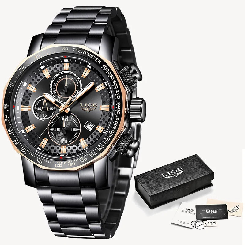 LIGE Elegant Precision Men's Watches