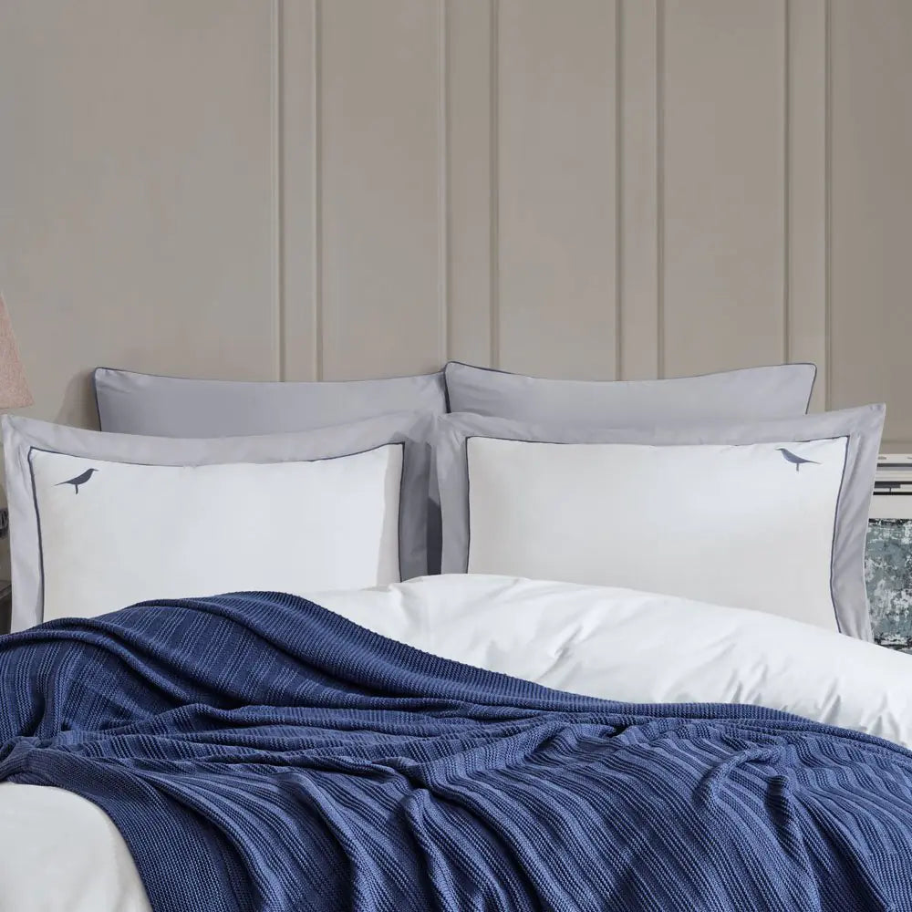 Hobby Double New Fancy Blanket Set - Indigo