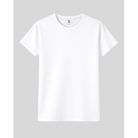 White SilkCut Micro Modal Air Crew Neck T-Shirt displayed on a gray background, featuring a classic crew neck and short sleev