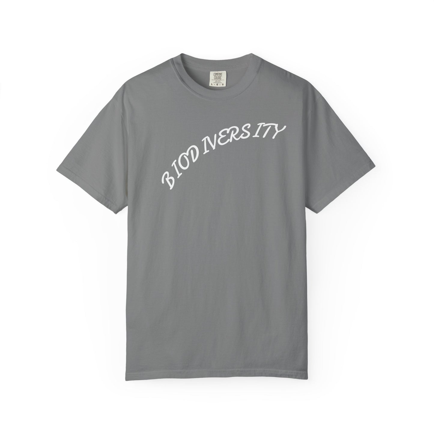 Biodiversity Graphic T-Shirt — Retro Script Conservation Tee