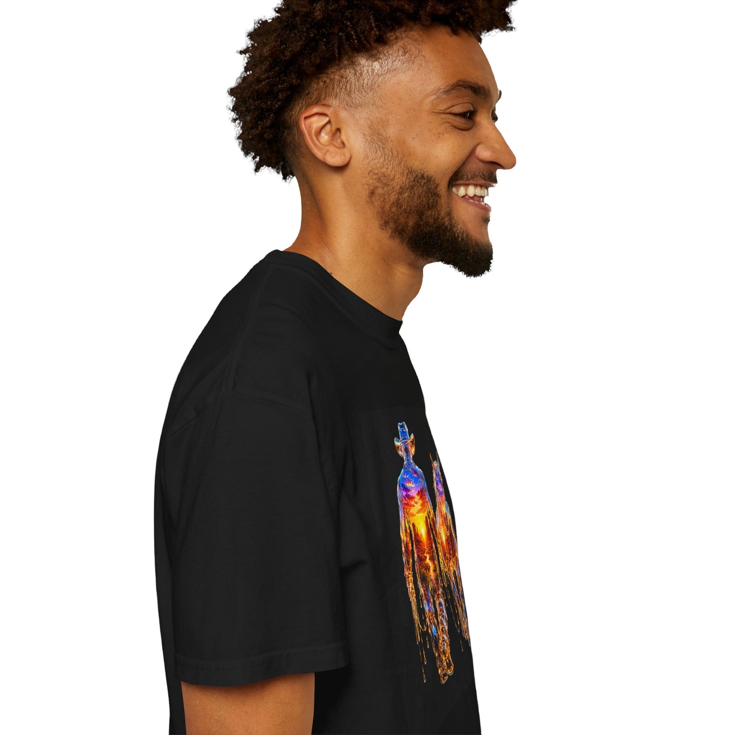Sunset Cowboy T-Shirt — Vintage Western Sunset Tee