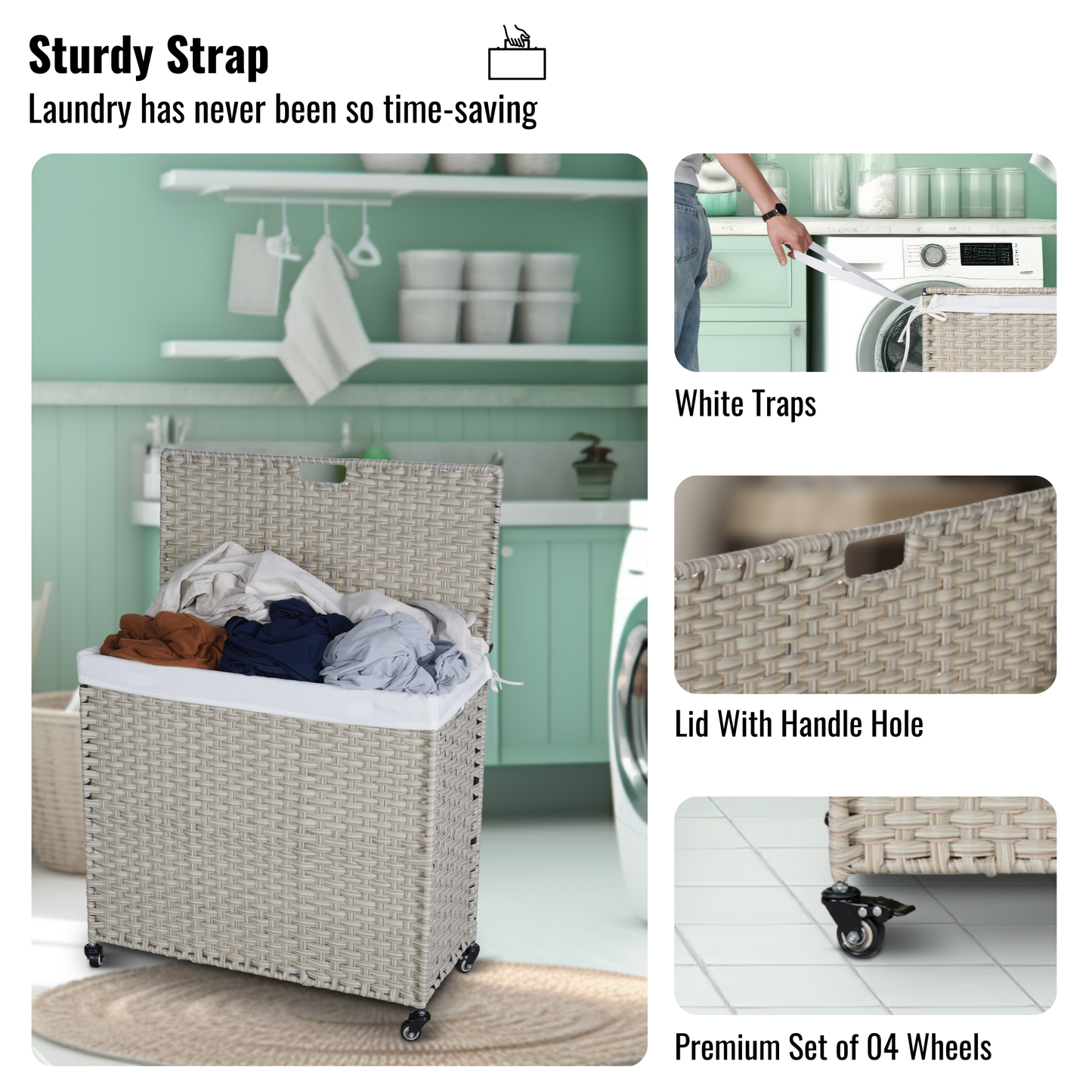 Laundry Hamper with Lid