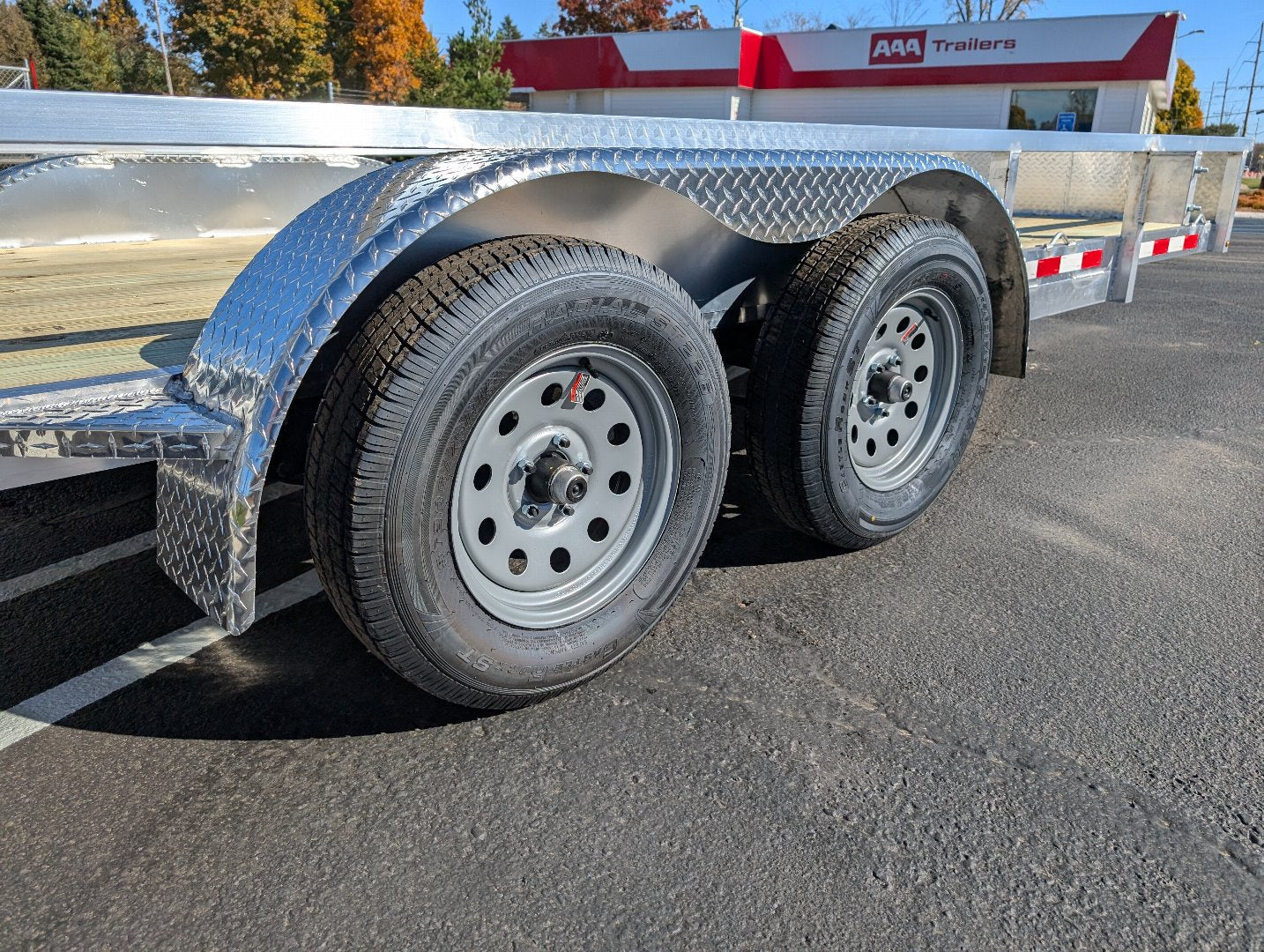 Silver Ox All Aluminum 7x16 Tandem Axle Utility Trailer with HD Rear Ramp