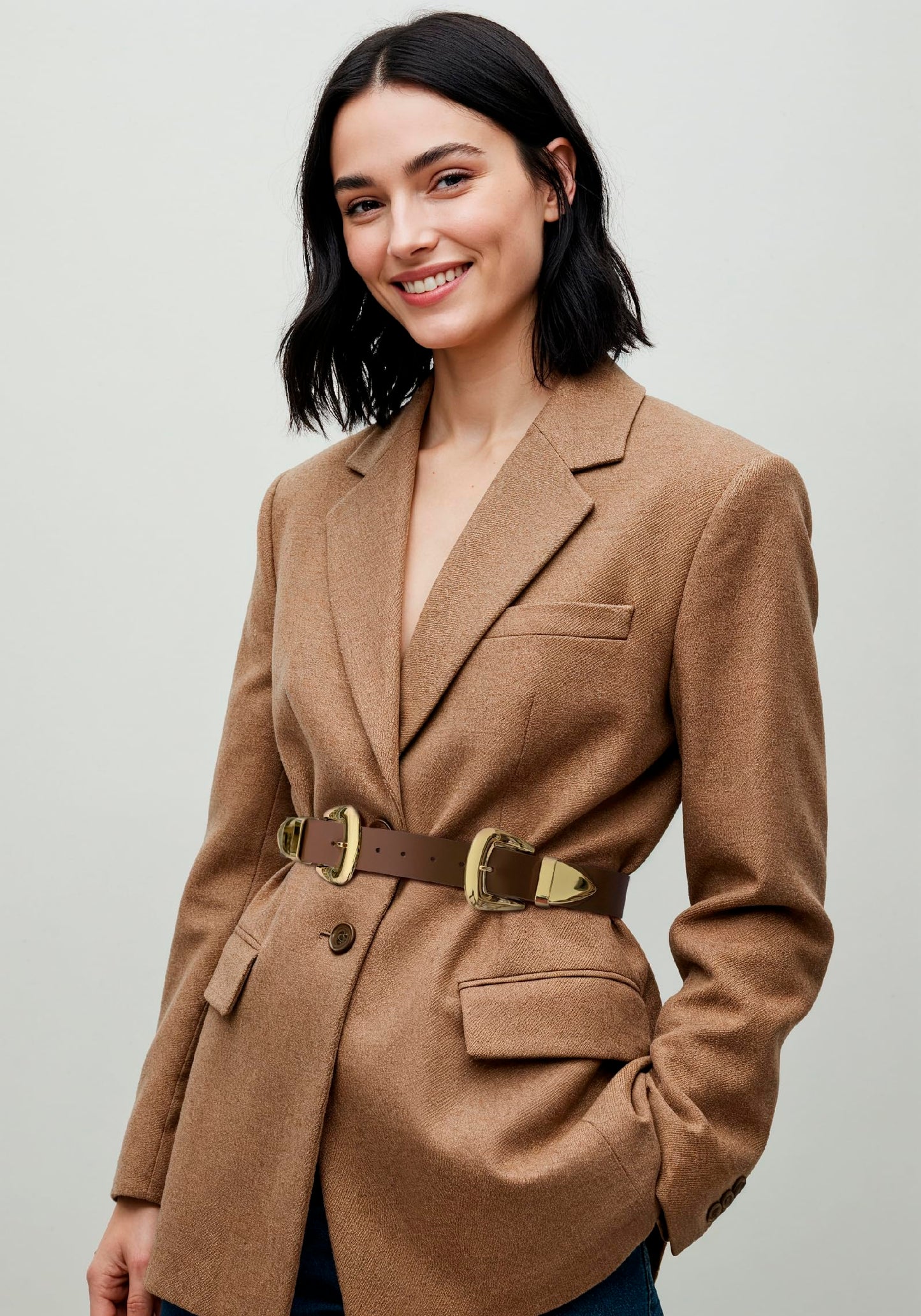 Double Buckle Western Waist Belt