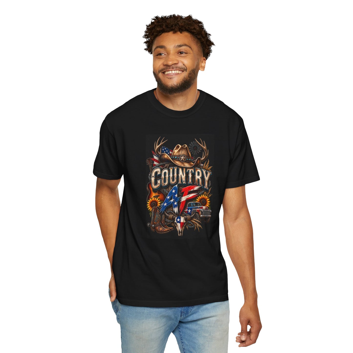 Graphic Tee – American Flag Cowboy Graphic Tee for Every Adventure