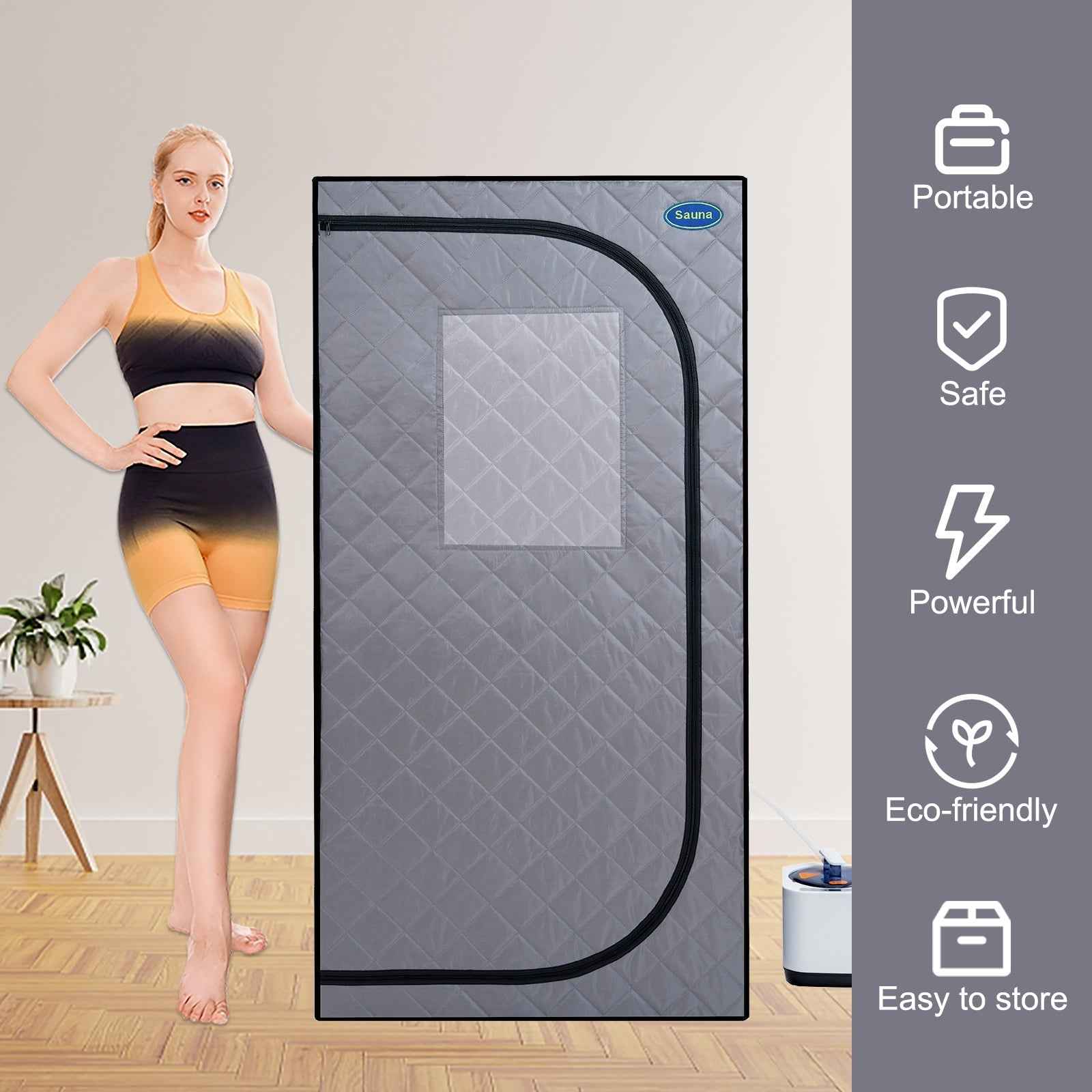 Portable Grey Mini Plus Style Steam Sauna