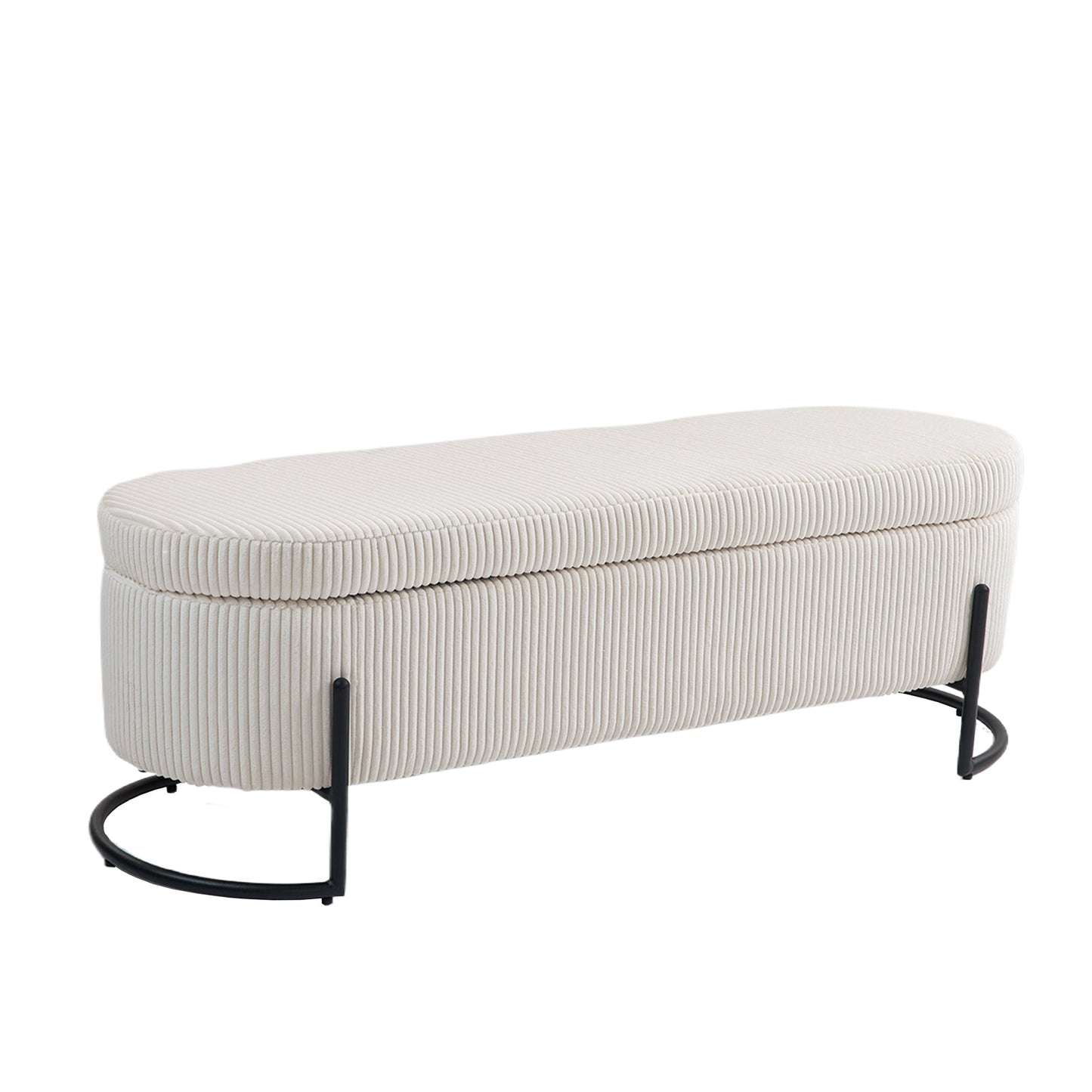 COOLMOR storage Ottoman chair with safety hinge and soft cushion fabric