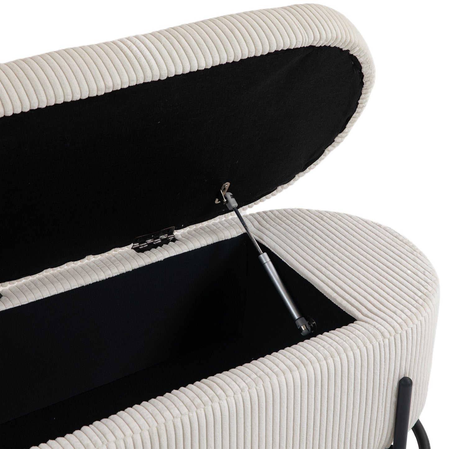 COOLMOR storage Ottoman chair with safety hinge and soft cushion fabric