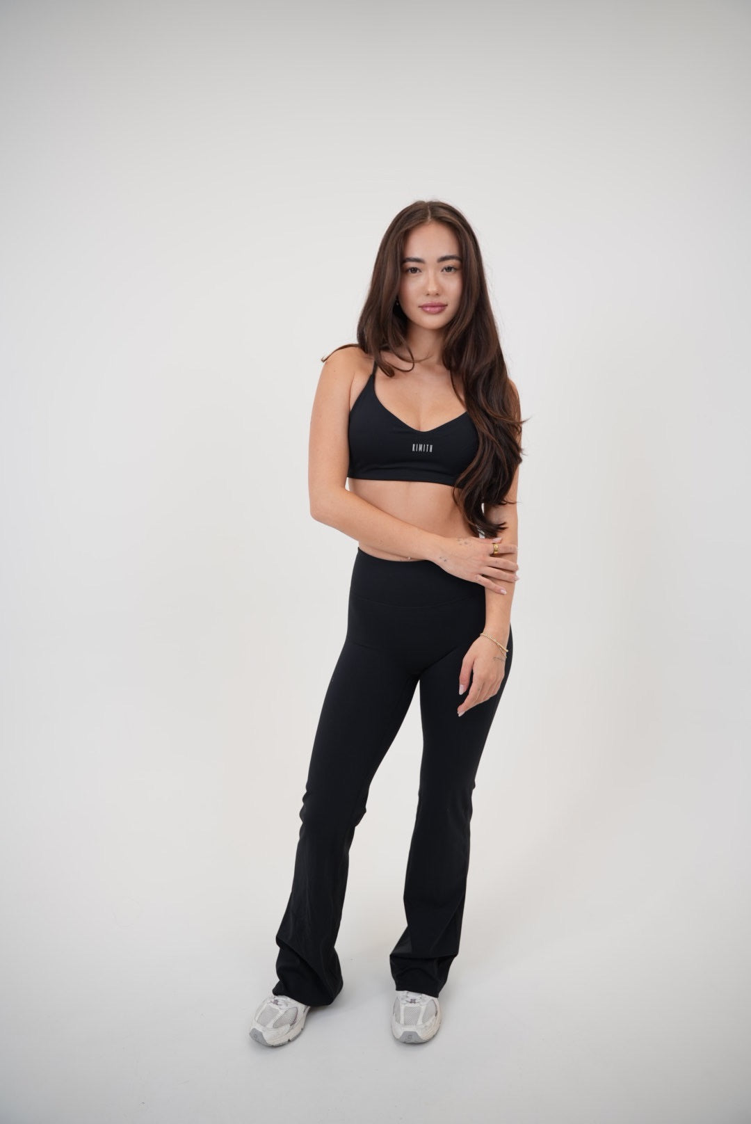 I Live in Luxury Black Sports Bra - Shoponestop.store
