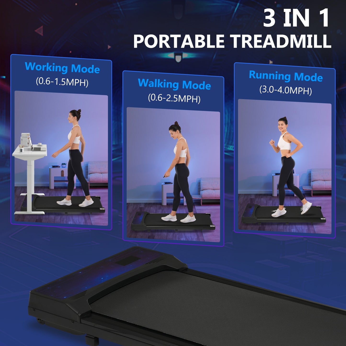 New 8.10 Walking Pad Under Home Desktop Treadmill -2.5HP