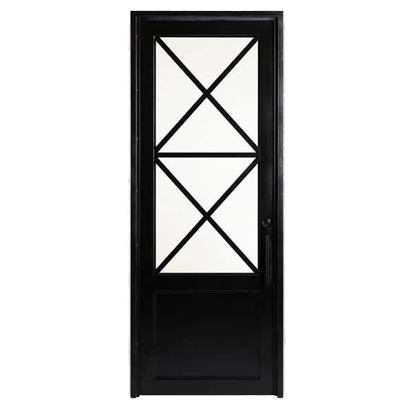 Artemis Single Iron Door with Regency Style and Glass, Perfect for Residential and Commercial Use