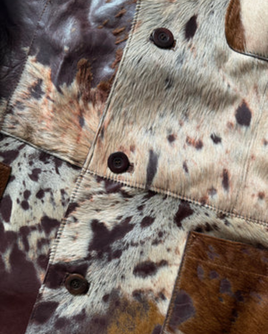 Cavalli Men’s Long Cowhide Pony Hair Coat – Genuine Hair-On Leather Trench