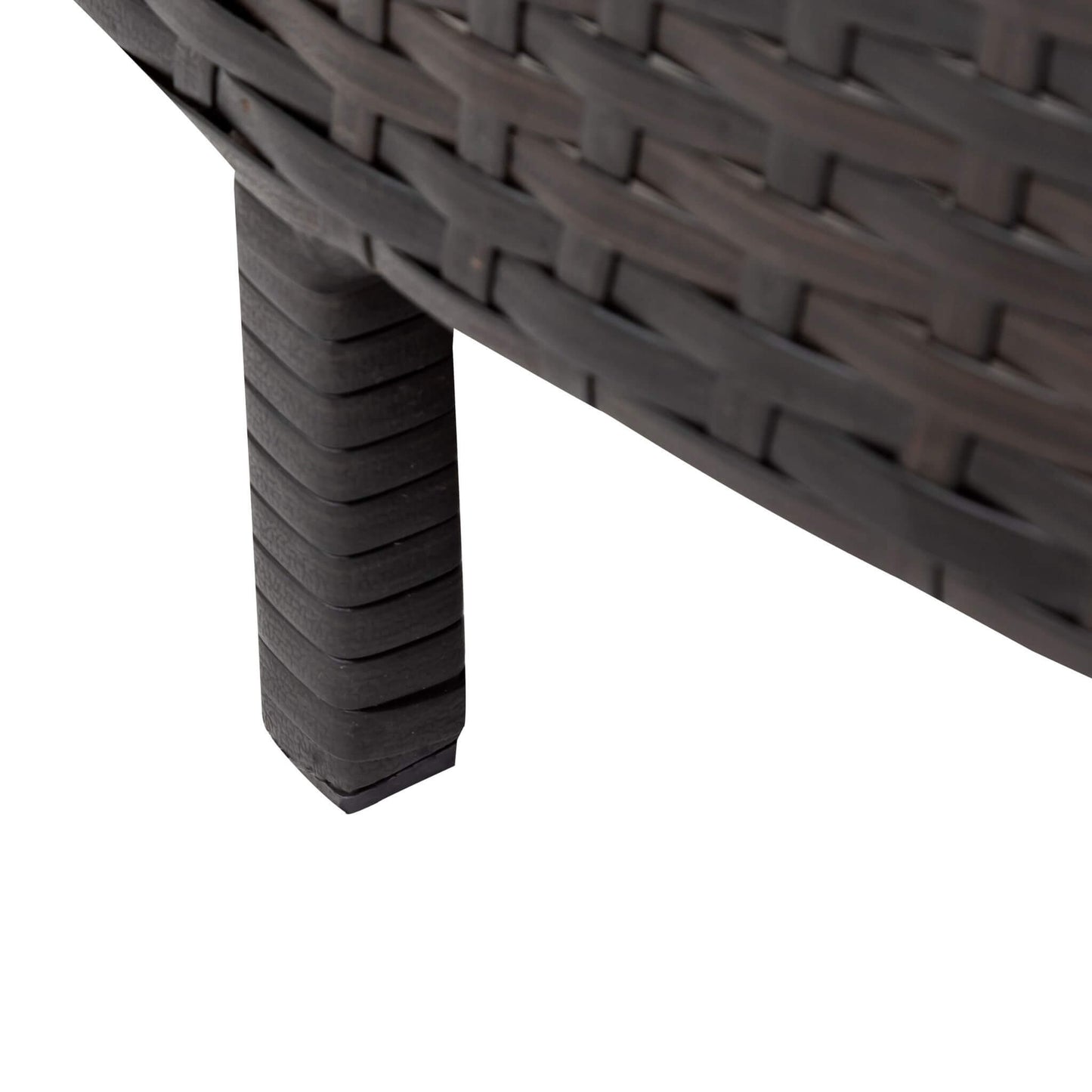 Premium 5-Piece All-Weather Half-Moon Outdoor Rattan Wicker Patio Sectional Sofa