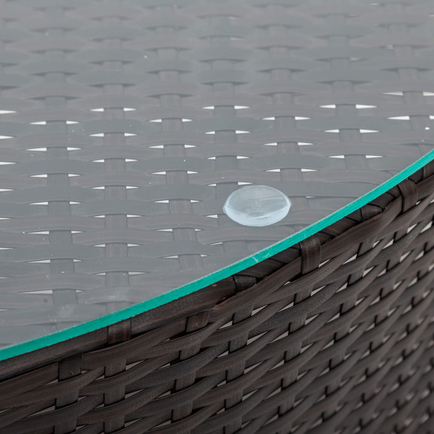 Premium 5-Piece All-Weather Half-Moon Outdoor Rattan Wicker Patio Sectional Sofa