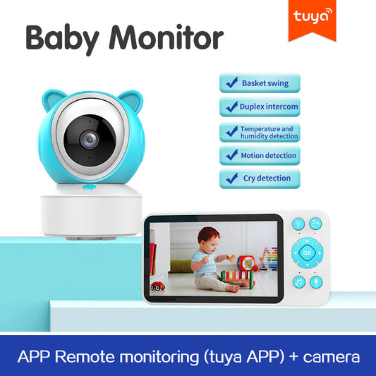 Baby Monitor with Doodle Smartphone Dual Use 5-inch Temperature Detection for Kids and Babies
