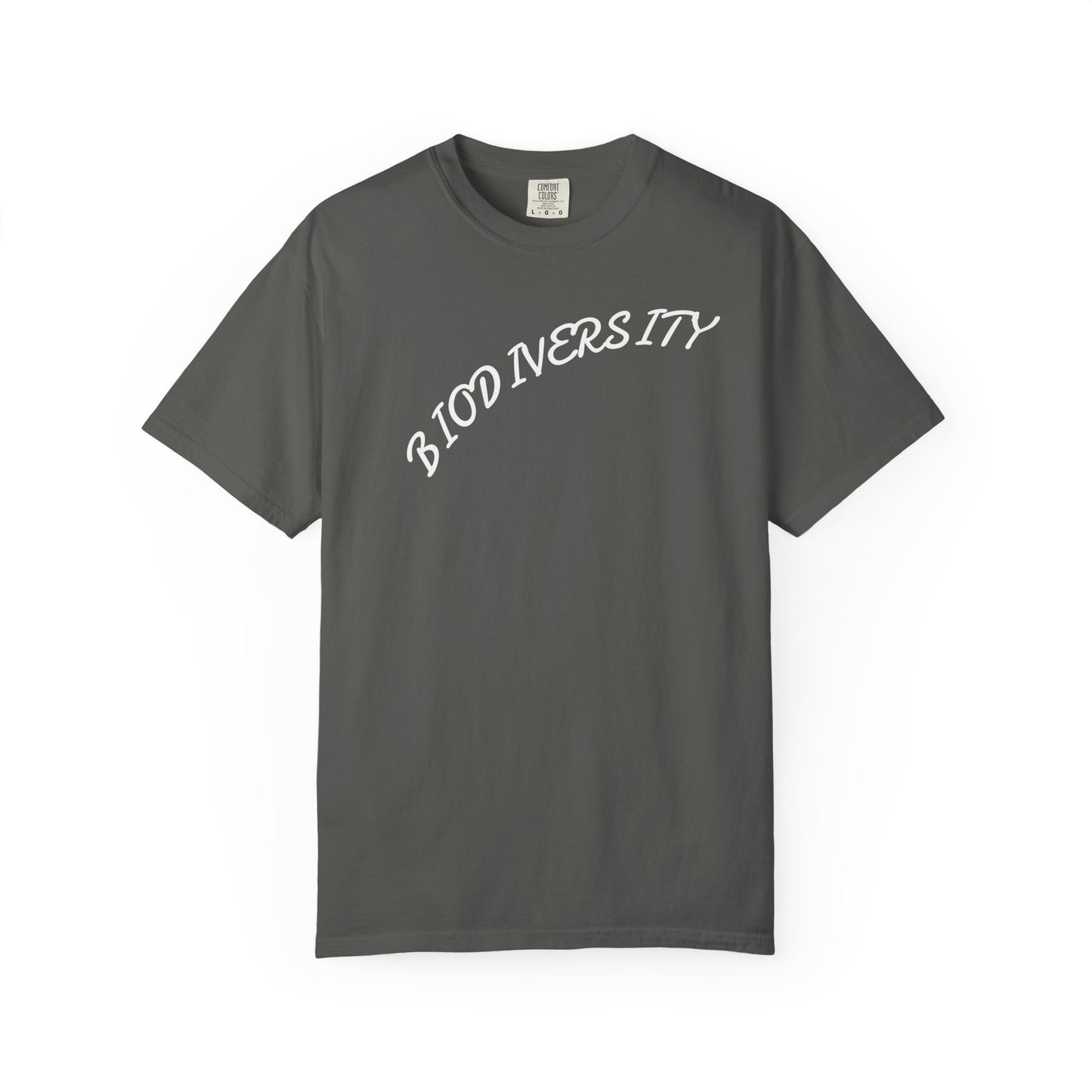 Biodiversity Graphic T-Shirt — Retro Script Conservation Tee