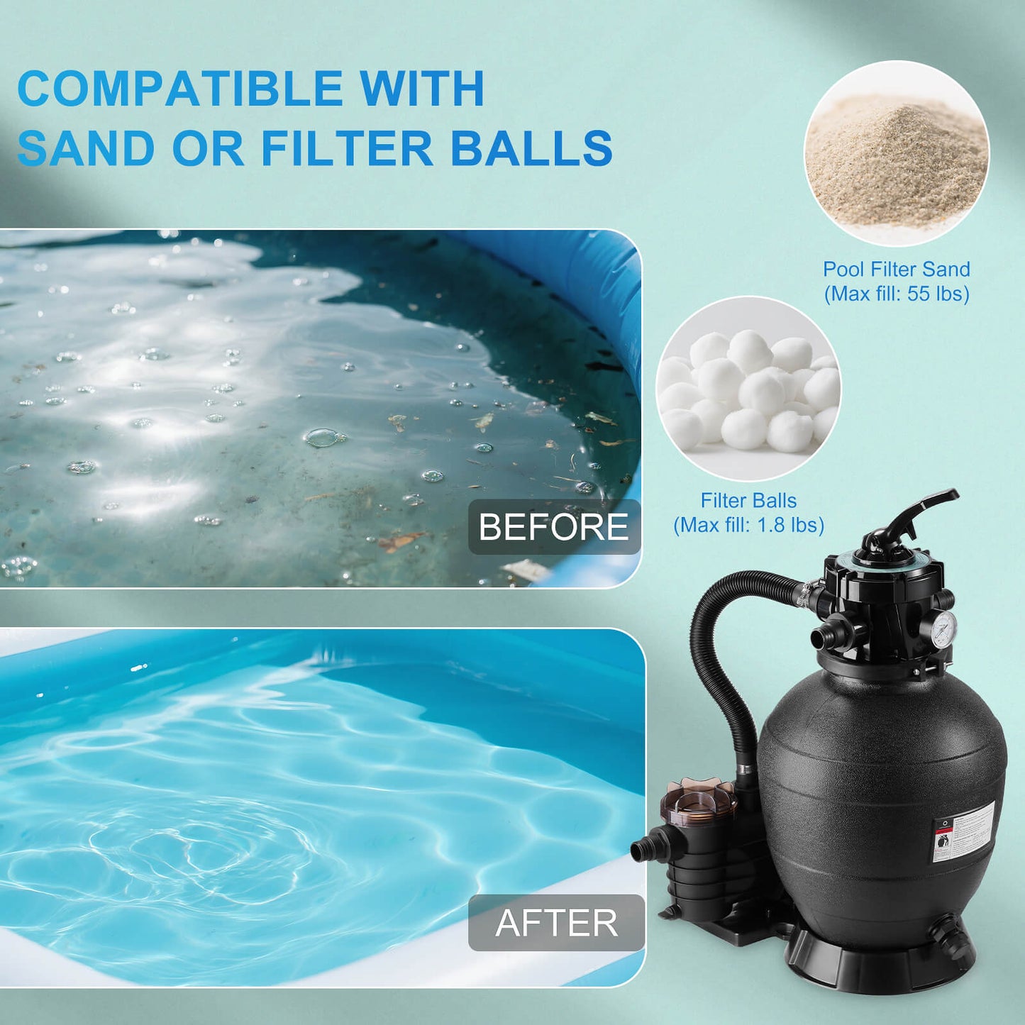 AquaMind AM13 Sand Filter Pump