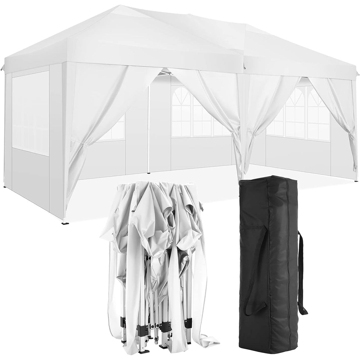 10'x20 'folding canopy with 6 detachable side walls