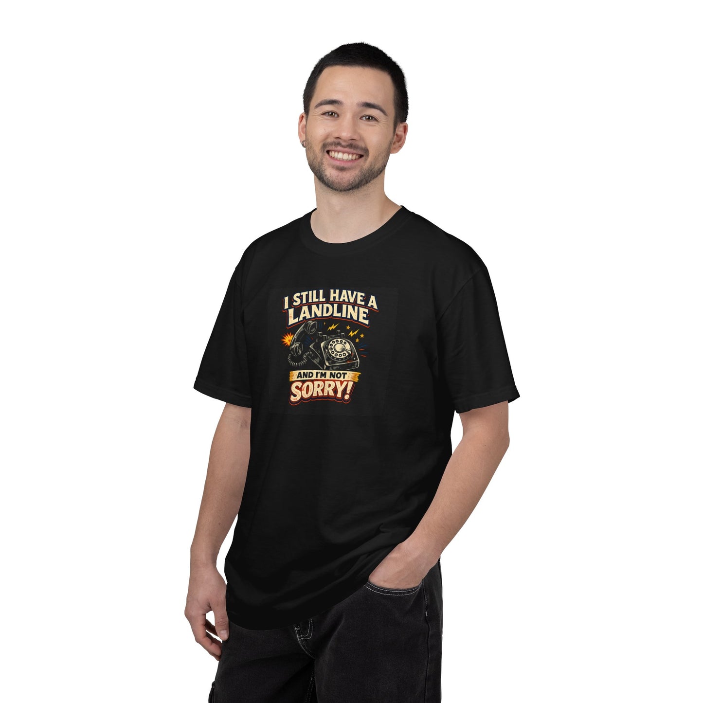 Old Landline Tee — Vintage Phone Graphic T-Shirt