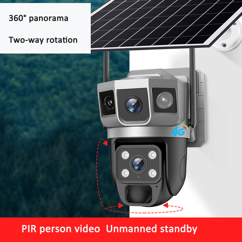 V380PRO-9 Solar powered WiFi Outdoor Waterproof Ball Machine HD Monitoring Camera