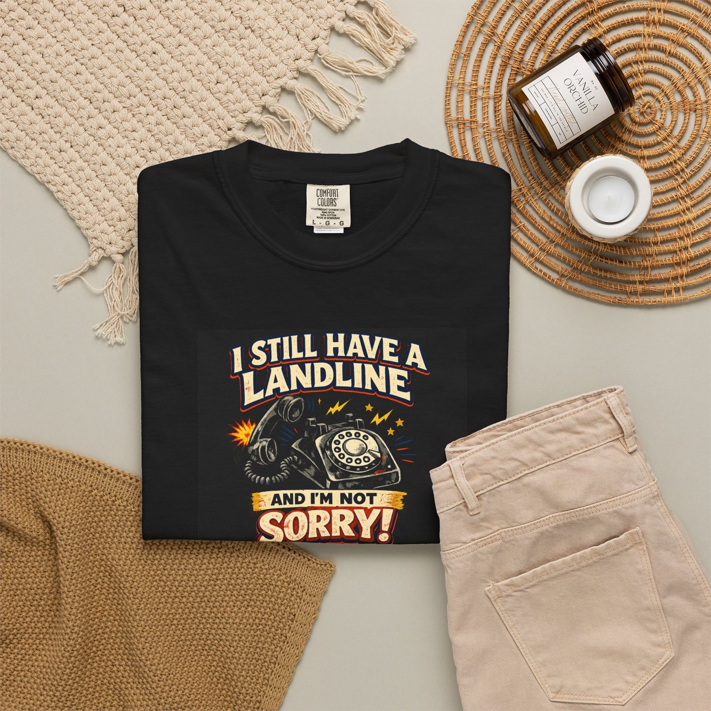 Old Landline Tee — Vintage Phone Graphic T-Shirt