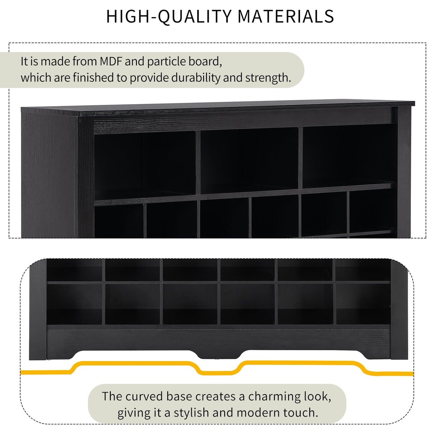 ONTREND Sleek Design 24 shoe cabinet