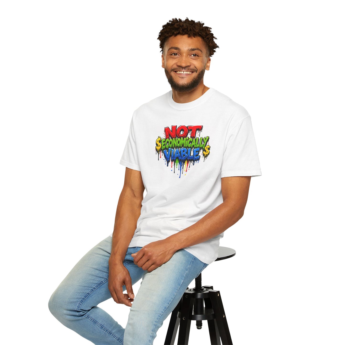 Not Economically Viable T-Shirt - Bold Graffiti Design
