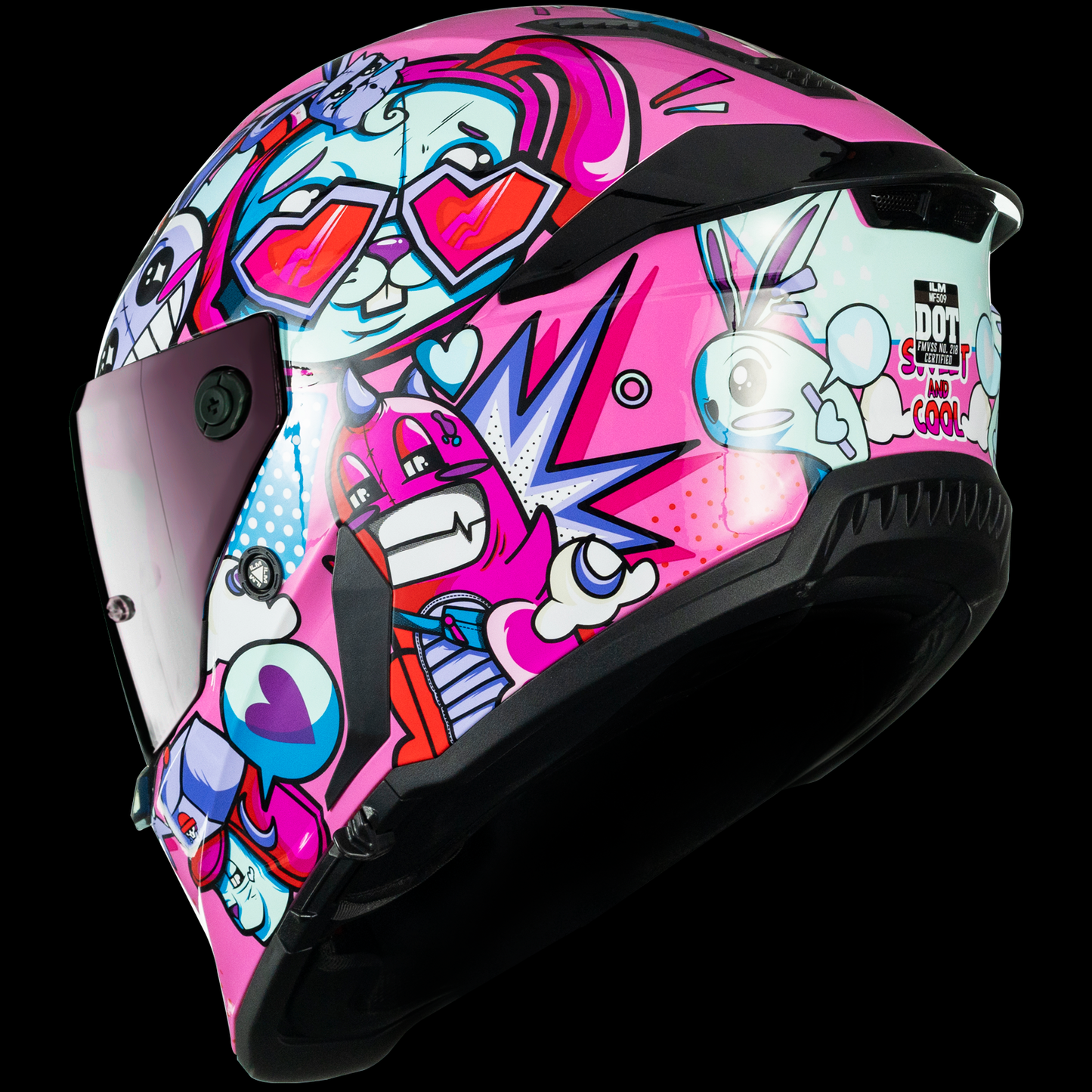 ILM Motorcycle Full Face Helmets DOT ECE Powersports Dual Visor