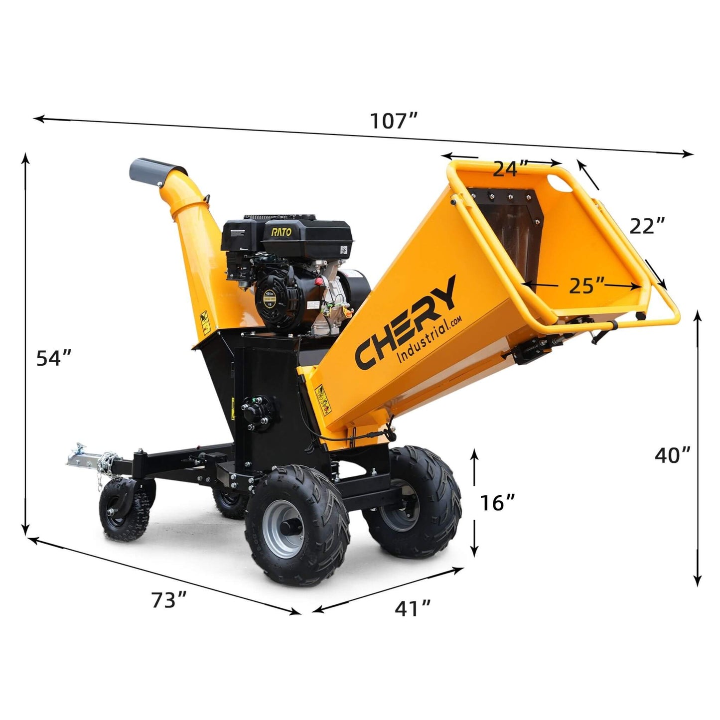 Heavy-Duty 6-Inch 420CC 15HP Gas Woodchipper