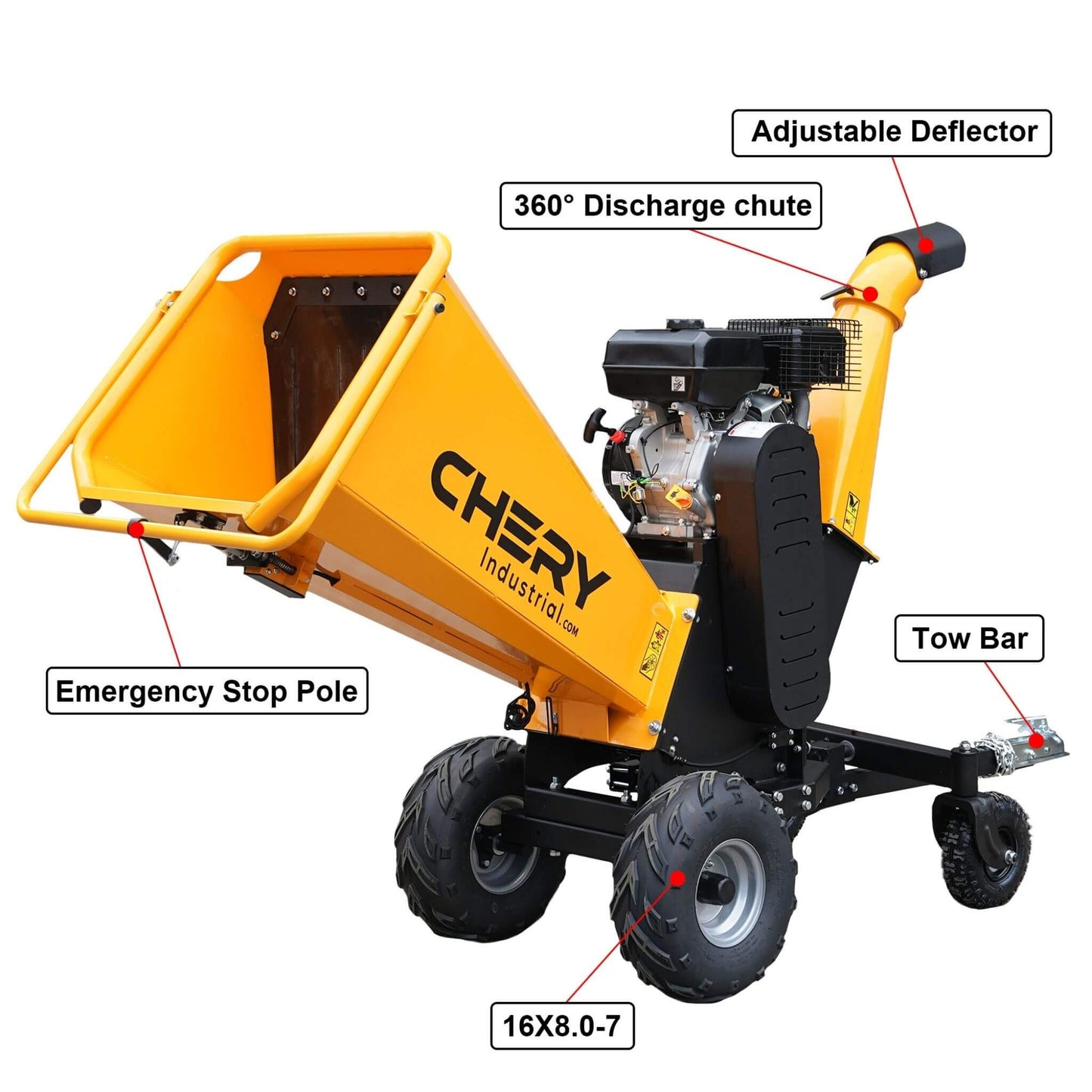 Heavy-Duty 6-Inch 420CC 15HP Gas Woodchipper