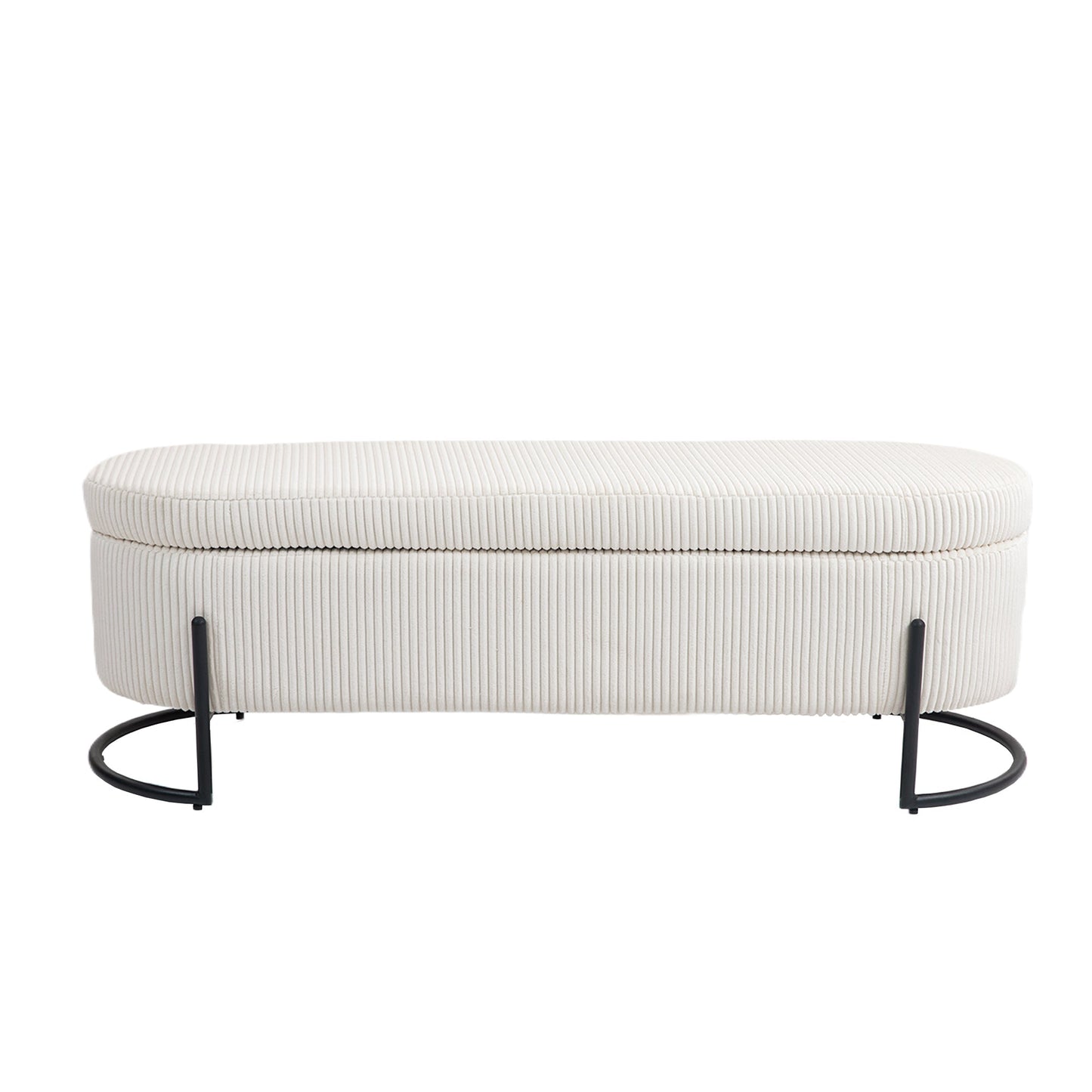 COOLMOR storage Ottoman chair with safety hinge and soft cushion fabric