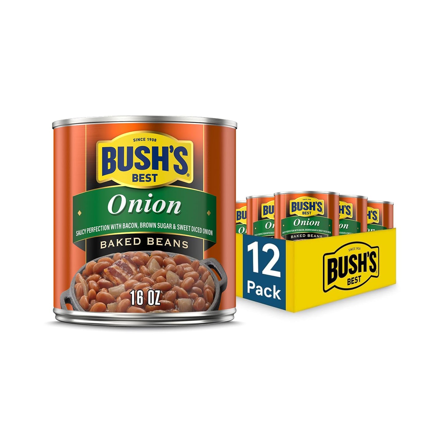 BUSH'S BEST 16 oz Canned Original Baked Beans