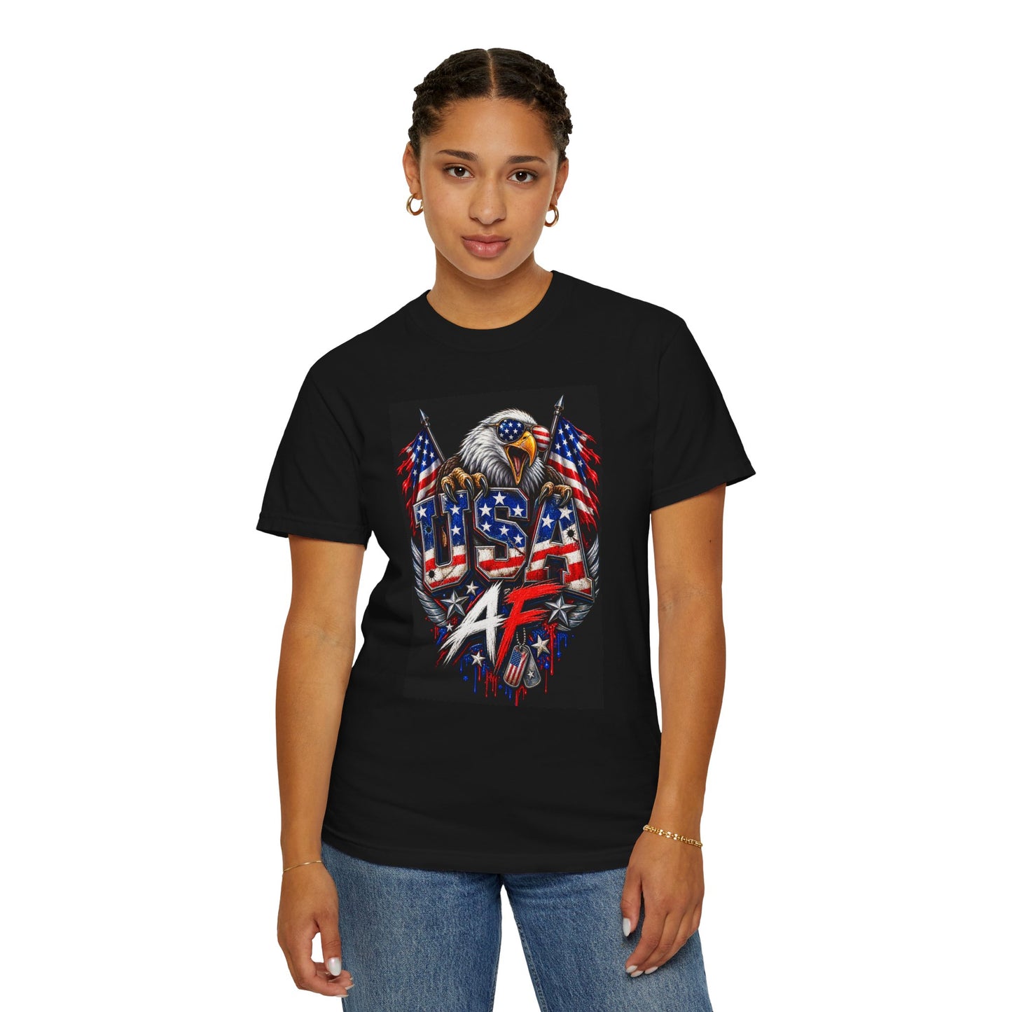 Graphic T-Shirt - USA AF Eagle Design for Patriotic Comfort