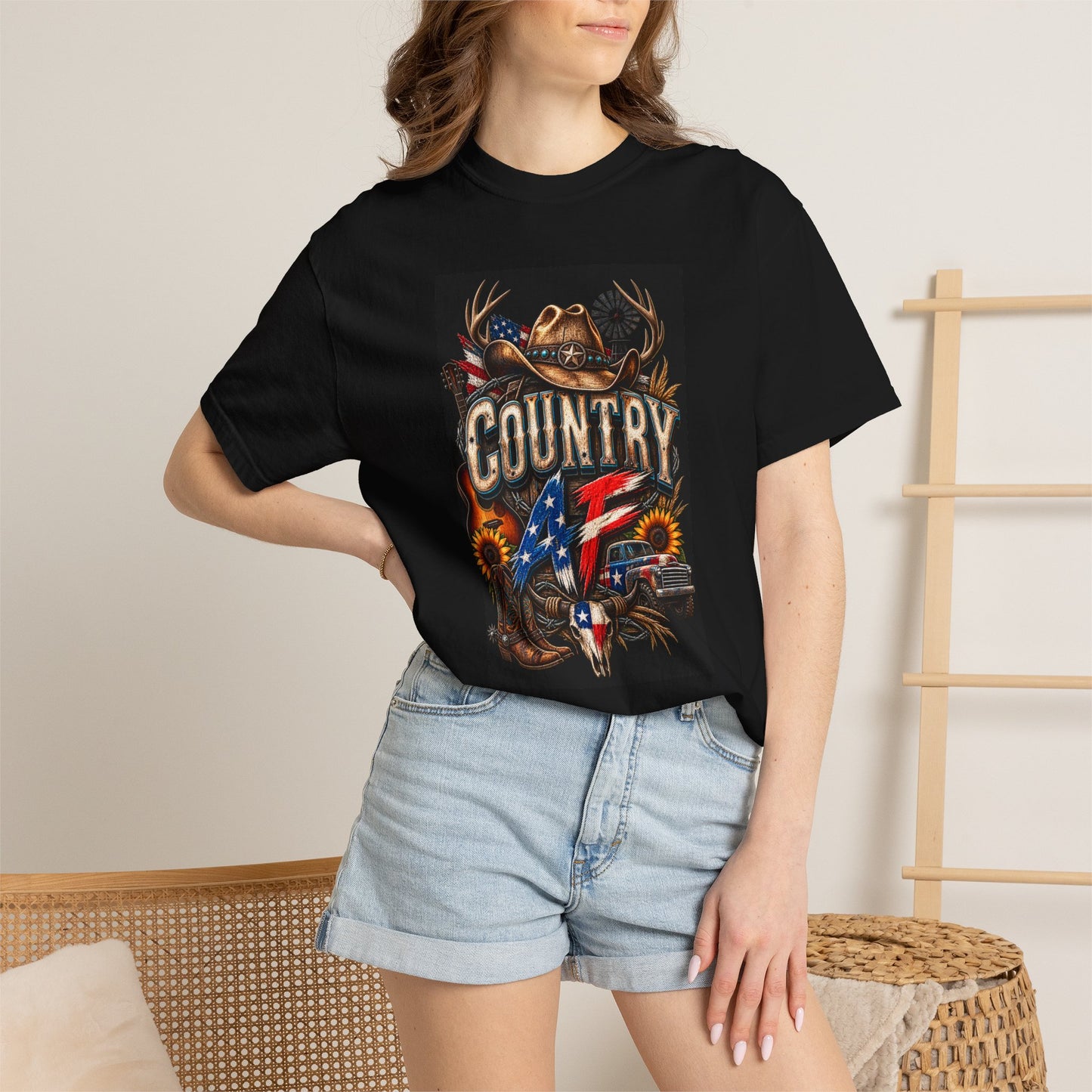 Graphic Tee – American Flag Cowboy Graphic Tee for Every Adventure
