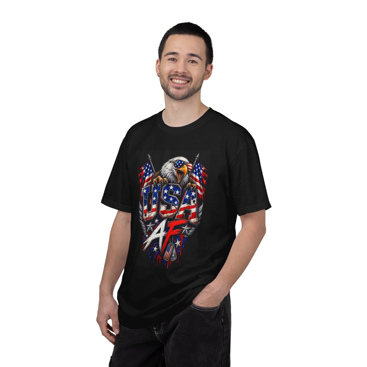 Graphic T-Shirt - USA AF Eagle Design for Patriotic Comfort