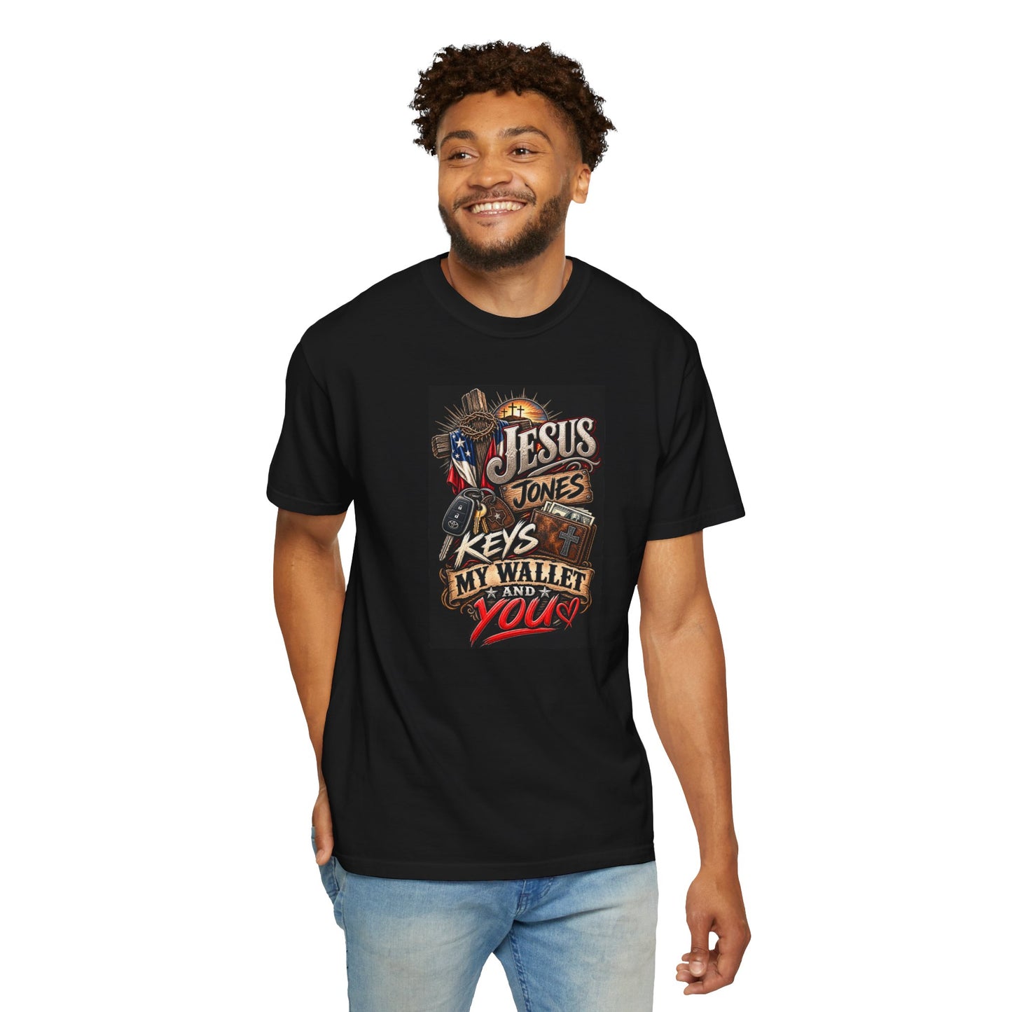 Graphic T-Shirt: Jesus Jones 'Keys, My Wallet and You'