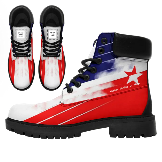 Personalized Texas Flag Boots, Custom Stylish Leather Boots