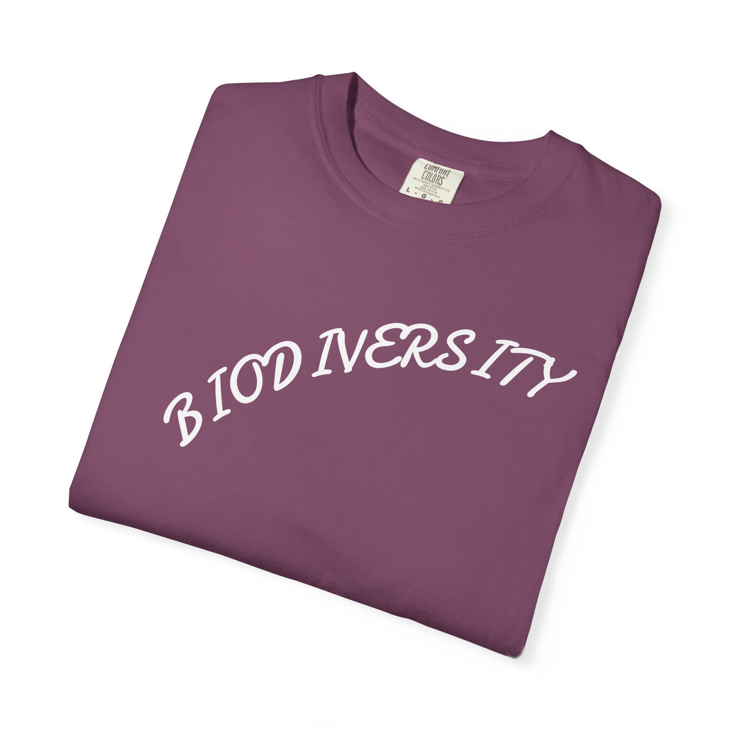Biodiversity Graphic T-Shirt — Retro Script Conservation Tee
