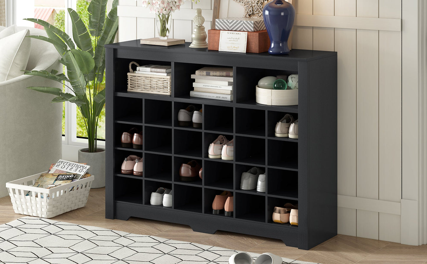 ONTREND Sleek Design 24 shoe cabinet