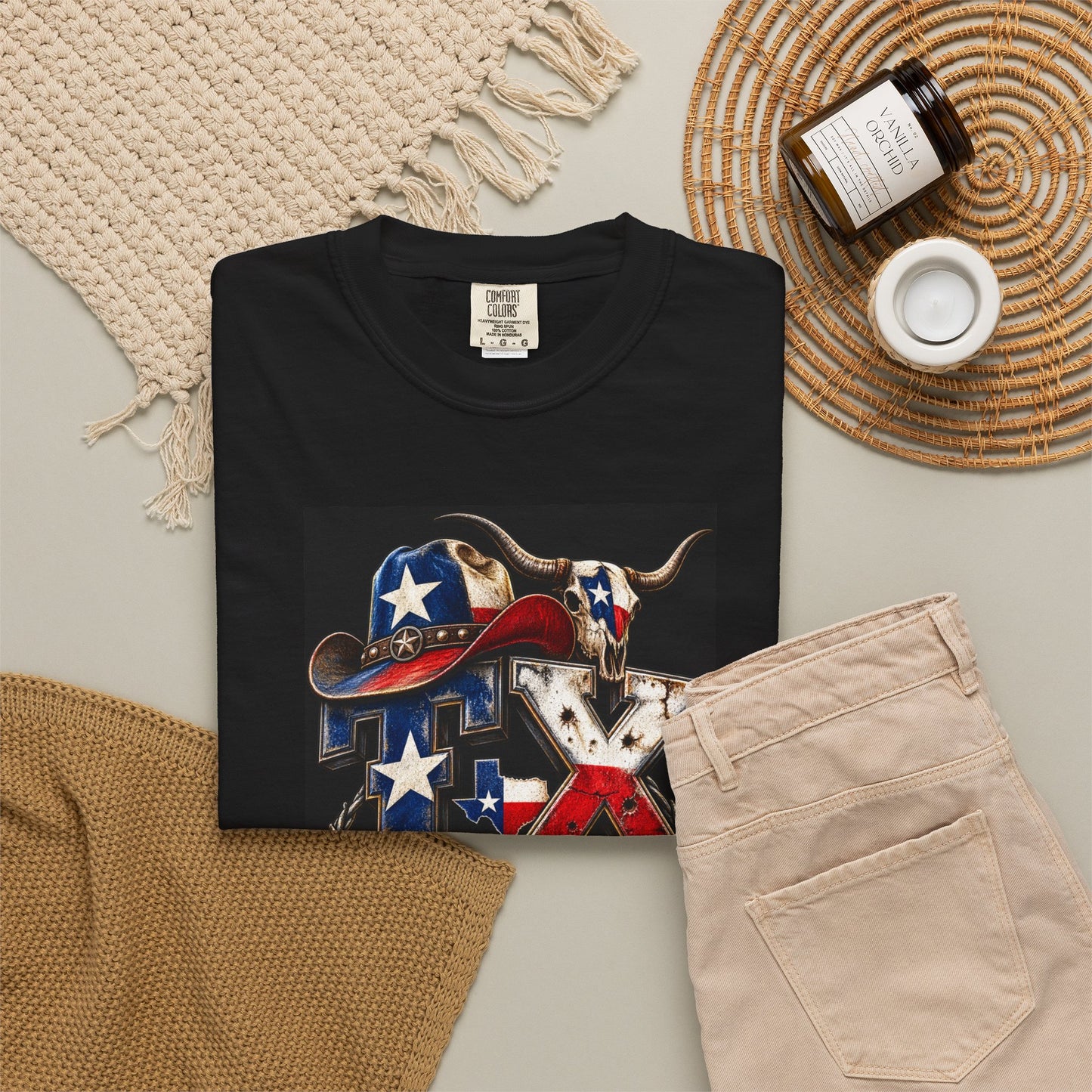 Graphic T-Shirt: Patriotic Cowboy 'TX AF' Tee for Everyday Comfort