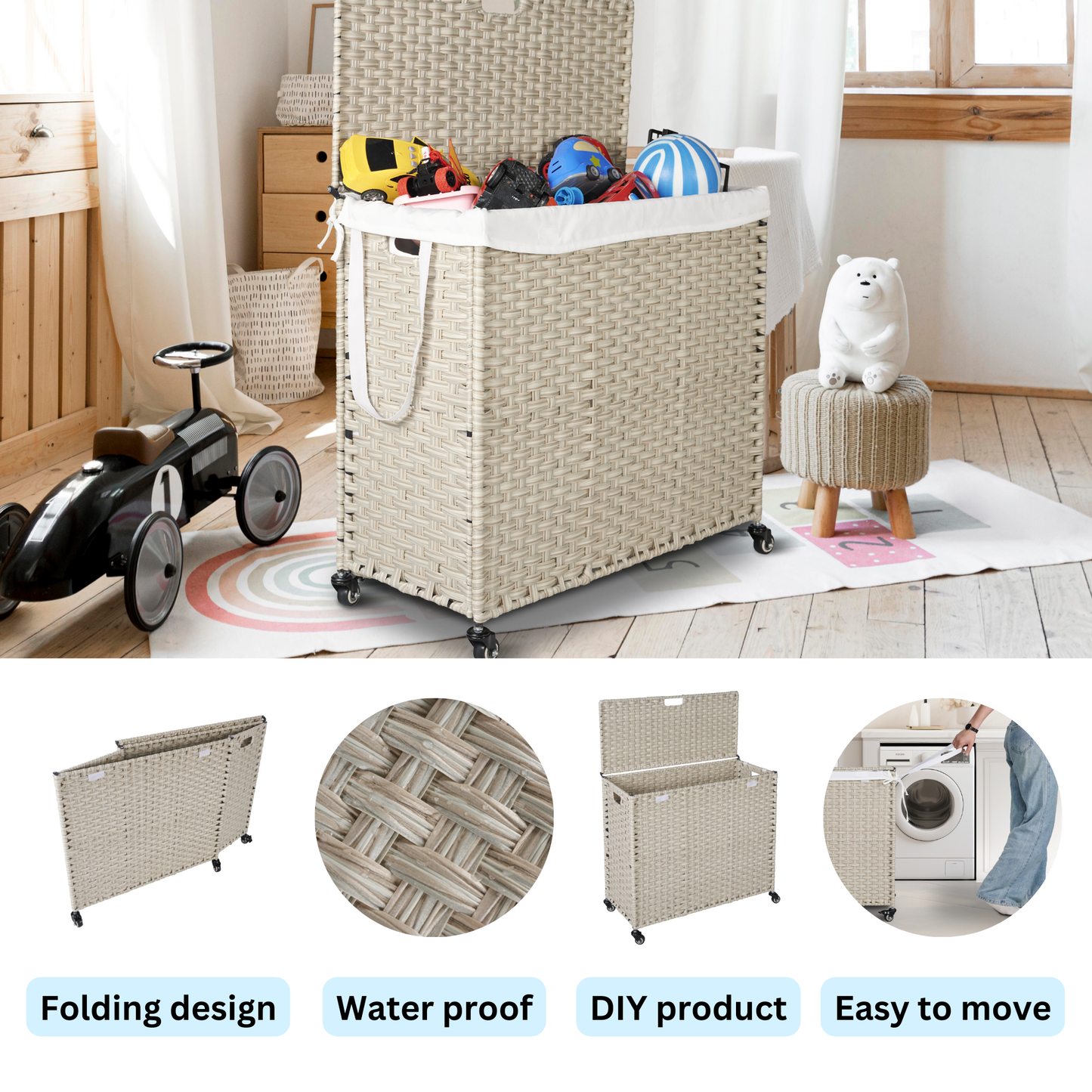 Laundry Hamper with Lid