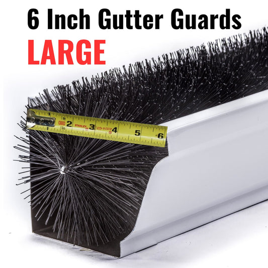 6 Inch Gutter Guards – Oversize Brush Gutter Guard (5.25" Dia)