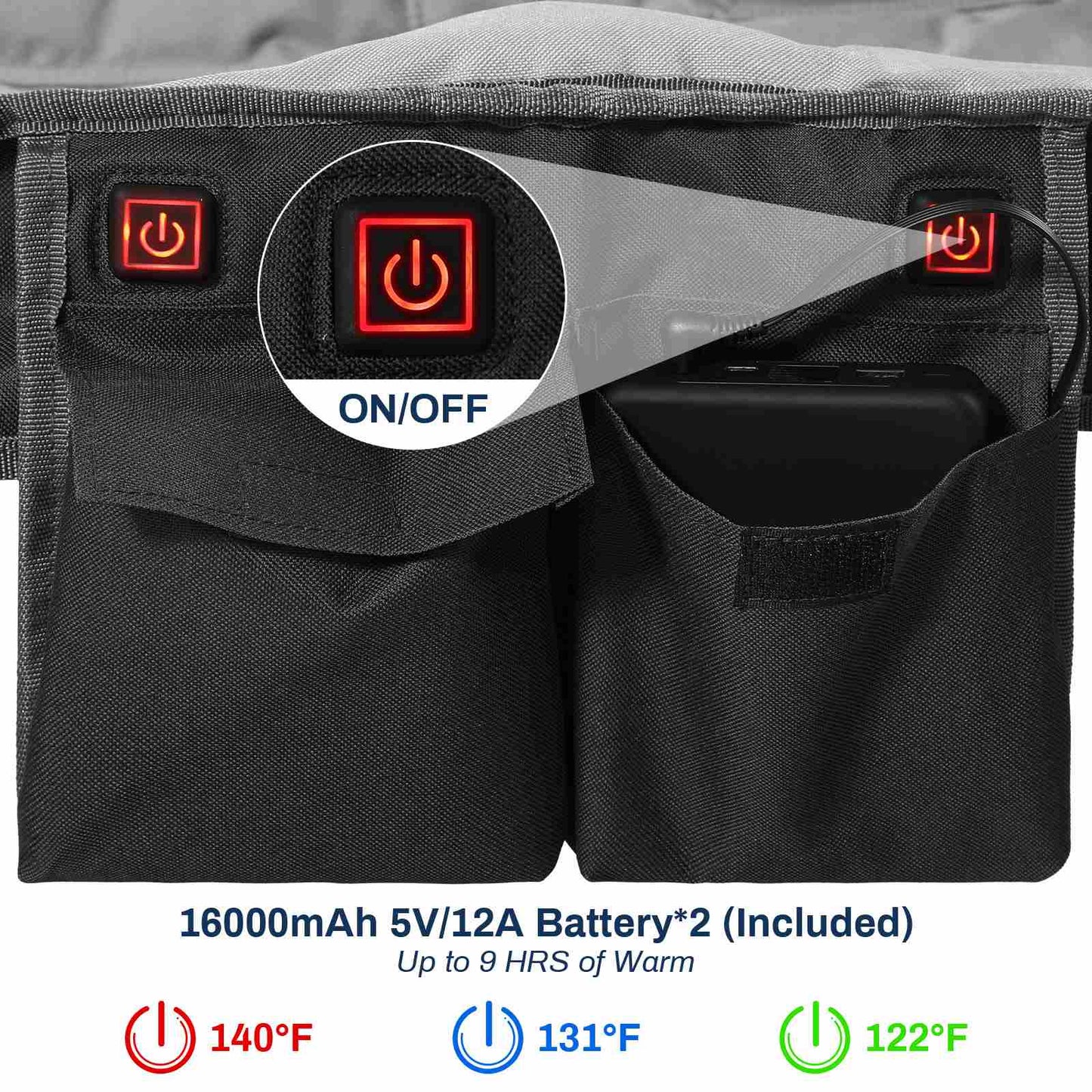 ANTARCTICA GEAR Heated Double Camping Chair, 2-Person Chair