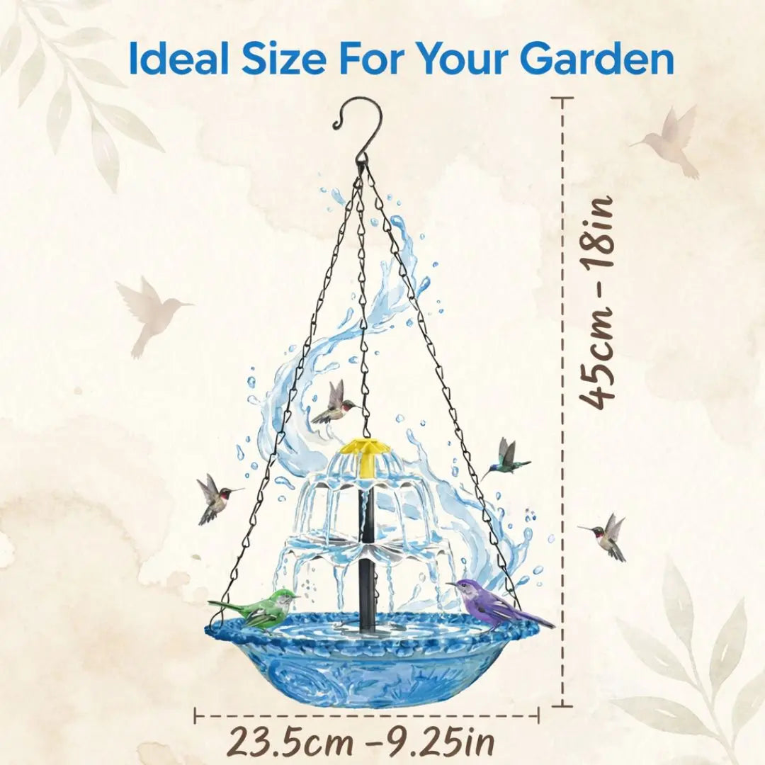 Bird Bath Solar Cascade Hanging Fountain – Limited Time Offer!