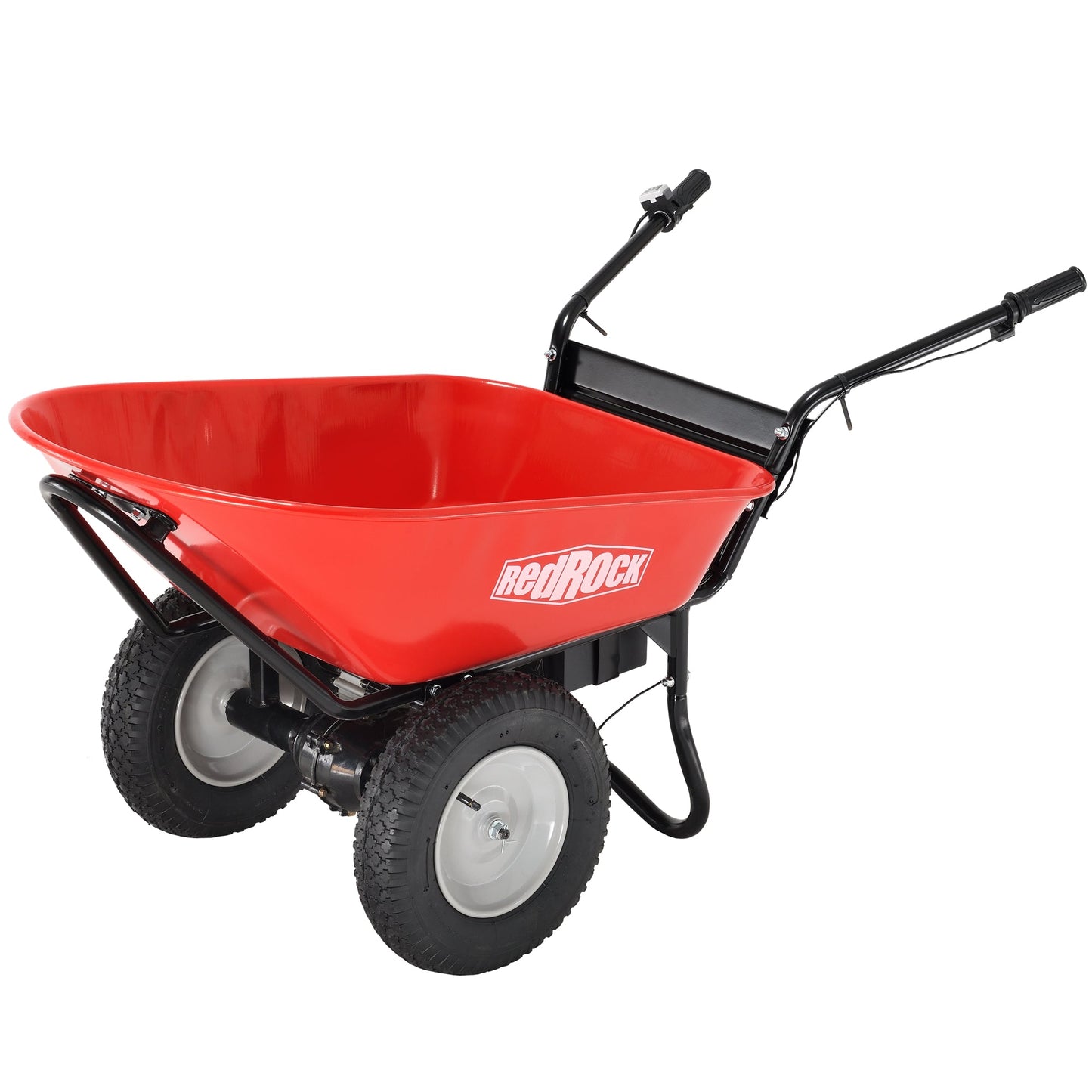 Red Rock Wheelbarrow Utility Cart Electric Powered AGM Battery 330lbs