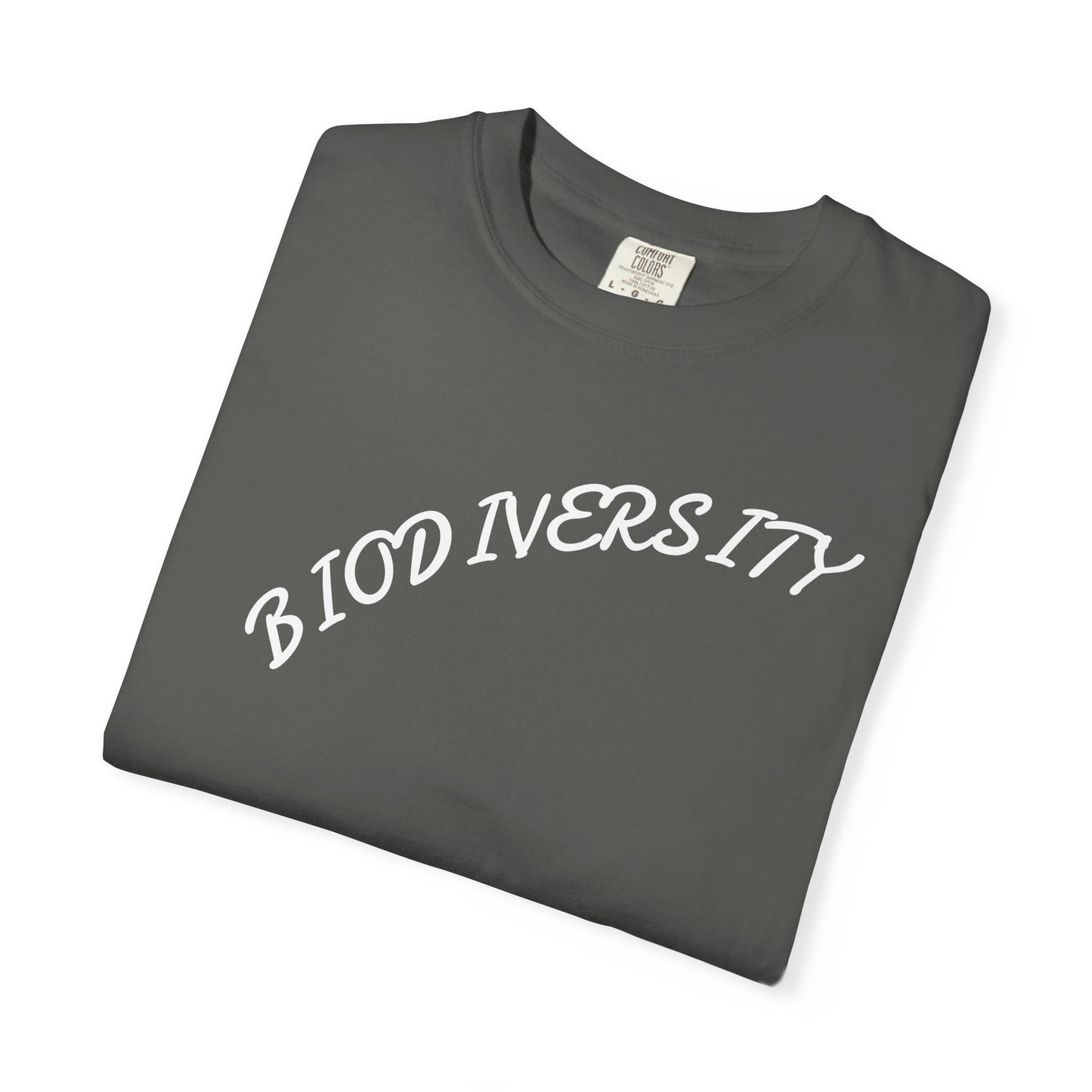 Biodiversity Graphic T-Shirt — Retro Script Conservation Tee